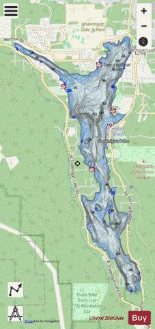 Shawnigan Lake depth contour Map - i-Boating App - Streets