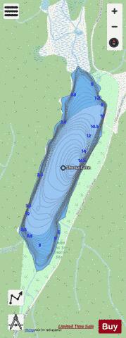 Shesta Lake depth contour Map - i-Boating App - Streets