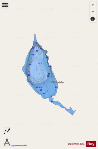 Sicintine Lake depth contour Map - i-Boating App - Streets
