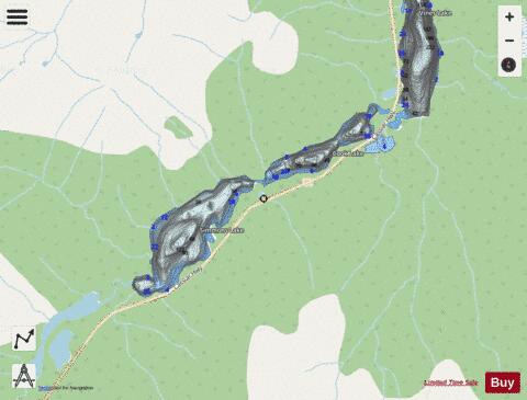 Simmons Lake depth contour Map - i-Boating App - Streets