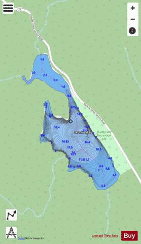 Skunk Lake depth contour Map - i-Boating App - Streets
