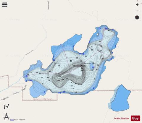 Sliammon Lake depth contour Map - i-Boating App - Streets