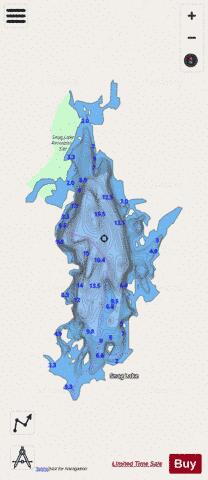 Snag Lake depth contour Map - i-Boating App - Streets