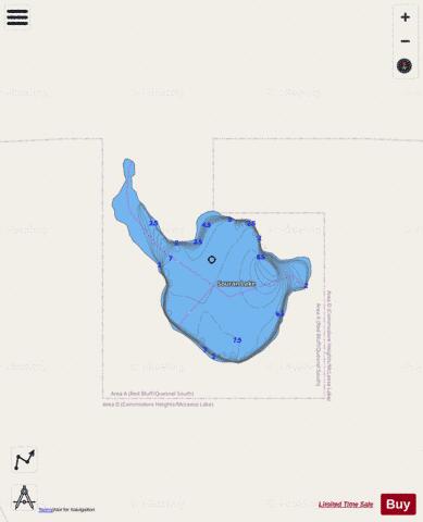 Souran Lake depth contour Map - i-Boating App - Streets