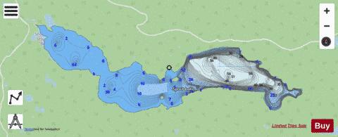 Spout Lake depth contour Map - i-Boating App - Streets