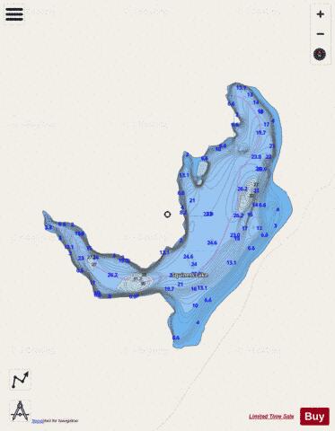 Squiness Lake depth contour Map - i-Boating App - Streets