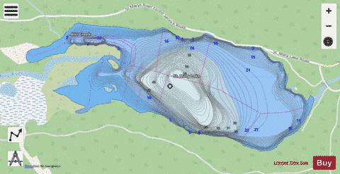 St Mary Lake depth contour Map - i-Boating App - Streets