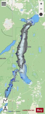 Stave Lake depth contour Map - i-Boating App - Streets