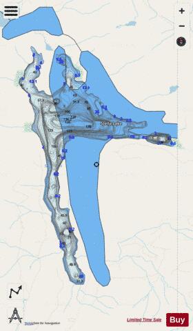 Stella Lake depth contour Map - i-Boating App - Streets