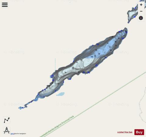 Stepp Lake depth contour Map - i-Boating App - Streets