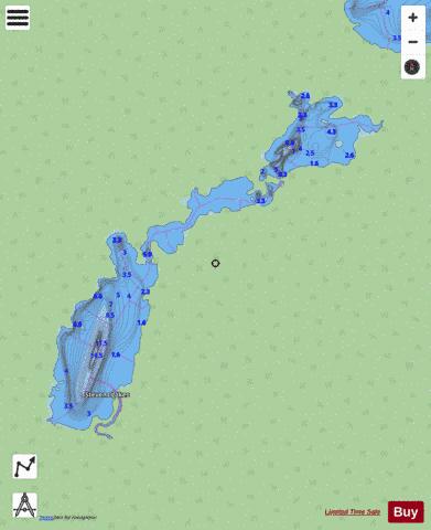 Stevens #2 Lake + Stevens #4 Lake depth contour Map - i-Boating App - Streets