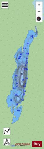 Stevens #7 Lake depth contour Map - i-Boating App - Streets