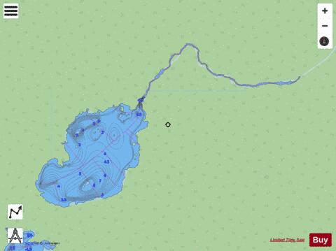 Stevens # 1 Lake depth contour Map - i-Boating App - Streets