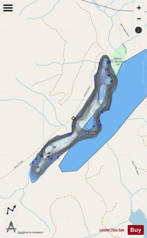 Stewart Lake depth contour Map - i-Boating App - Streets
