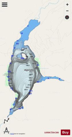 Sugar Lake depth contour Map - i-Boating App - Streets