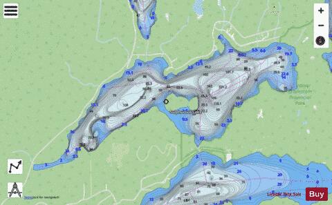 Sulphurous Lake depth contour Map - i-Boating App - Streets