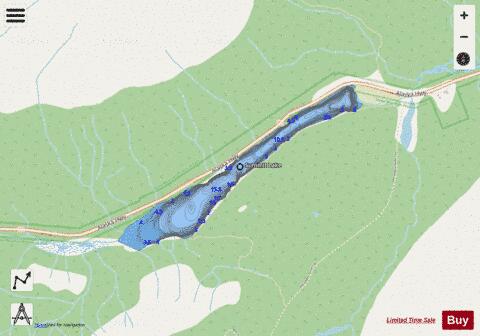 Summit Lake depth contour Map - i-Boating App - Streets