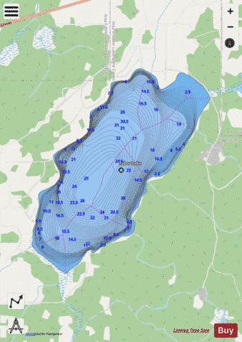 Tabor Lake depth contour Map - i-Boating App - Streets