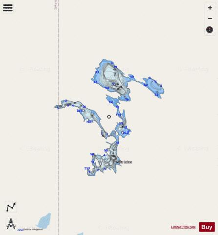 Tachilta Lakes depth contour Map - i-Boating App - Streets