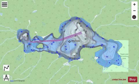 Tagai Lake depth contour Map - i-Boating App - Streets