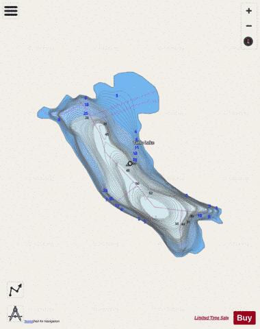 Tahlo Lake depth contour Map - i-Boating App - Streets