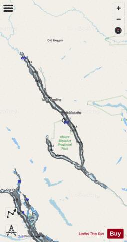 Takla Lake depth contour Map - i-Boating App - Streets
