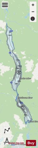 Taseko Lakes depth contour Map - i-Boating App - Streets