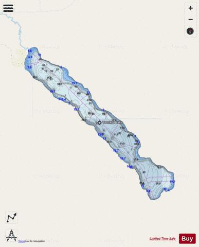 Tatelkuz Lake depth contour Map - i-Boating App - Streets