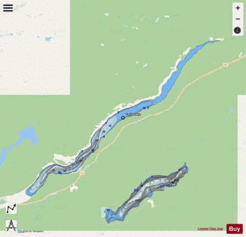 Tatla Lake depth contour Map - i-Boating App - Streets