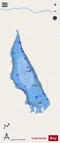 Tenas Lake depth contour Map - i-Boating App - Streets