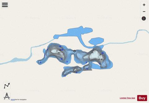 Three Kettle Lake depth contour Map - i-Boating App - Streets