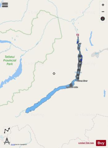 Thutade Lake depth contour Map - i-Boating App - Streets