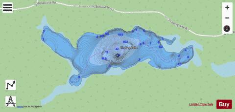 Tin Cup Lake depth contour Map - i-Boating App - Streets