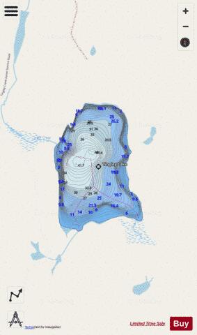 Tingley Lake depth contour Map - i-Boating App - Streets