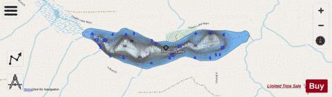 Tlowils Lake depth contour Map - i-Boating App - Streets