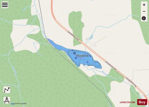 Toboggan Lake depth contour Map - i-Boating App - Streets