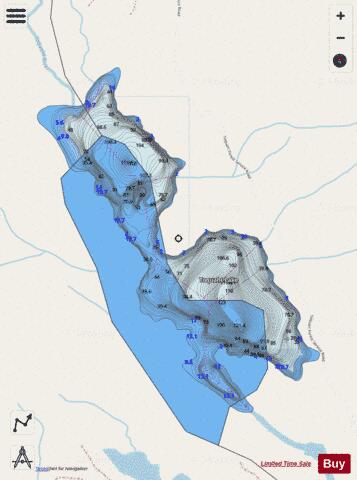 Toquart Lake depth contour Map - i-Boating App - Streets