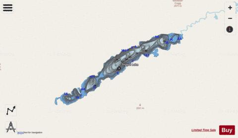 Trygve Lake depth contour Map - i-Boating App - Streets