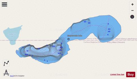 Tsayakwacha Lake depth contour Map - i-Boating App - Streets