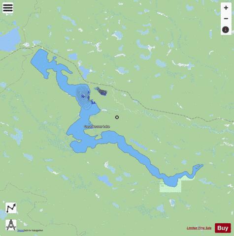 Tsebaitlohkeh Lake depth contour Map - i-Boating App - Streets
