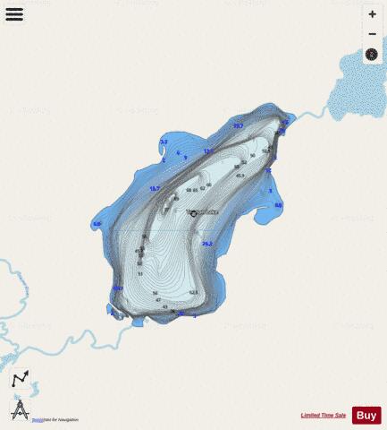 Tuaton Lake depth contour Map - i-Boating App - Streets