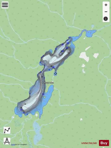 Tumuch Lake depth contour Map - i-Boating App - Streets