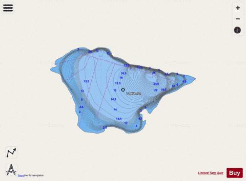 Turff Lake depth contour Map - i-Boating App - Streets