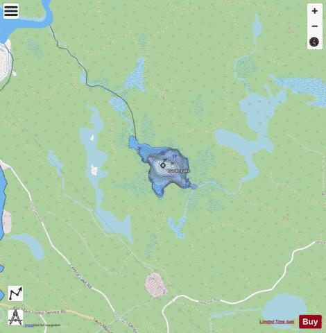 Turtle Lake depth contour Map - i-Boating App - Streets