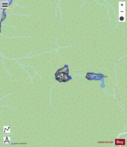 Twin Lake West depth contour Map - i-Boating App - Streets