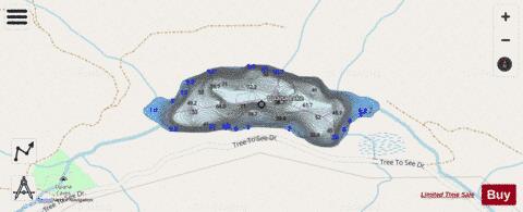Upana Lake depth contour Map - i-Boating App - Streets