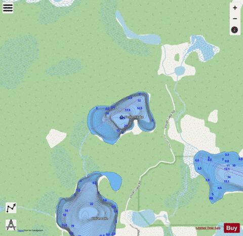 Verdant Lake depth contour Map - i-Boating App - Streets