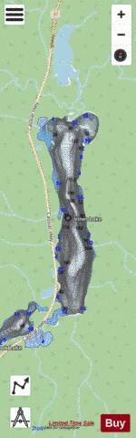 Vines Lake depth contour Map - i-Boating App - Streets