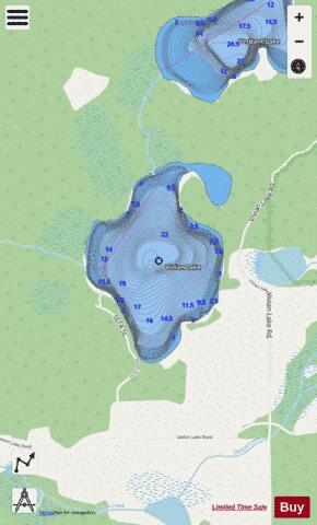 Vivian Lake depth contour Map - i-Boating App - Streets