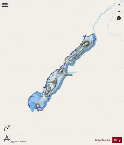 Wasi Lake depth contour Map - i-Boating App - Streets